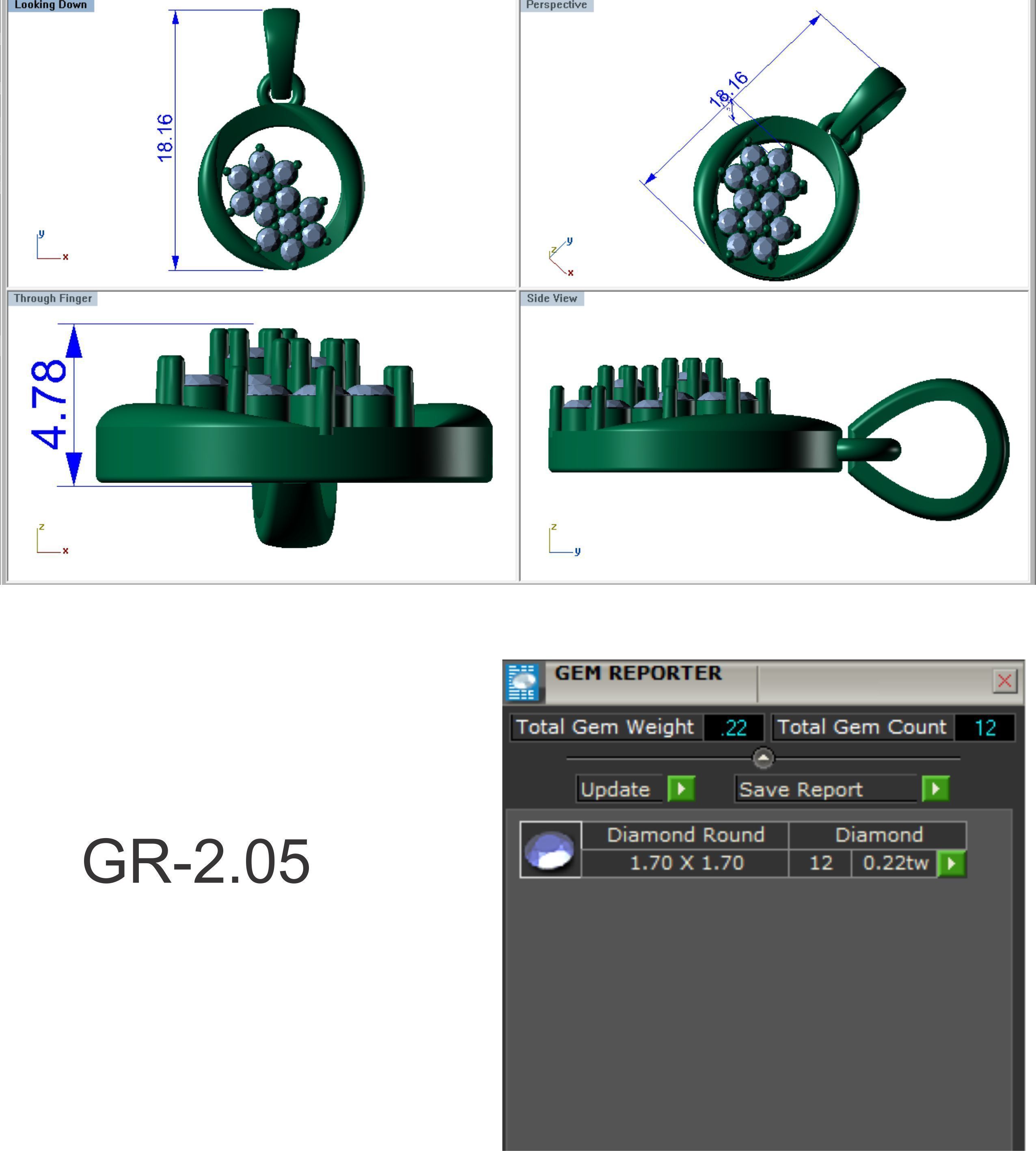 Women pendant 3dm render detail 3D print model 3D print model_6