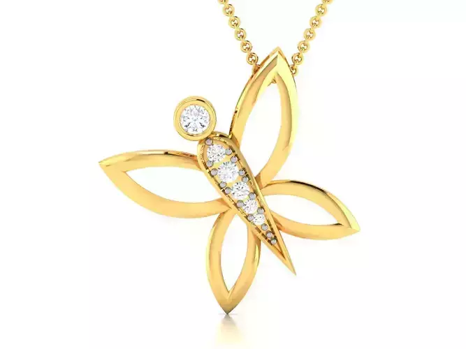 Women butterfly pendant 3dm render detail 3D print model 3D print model