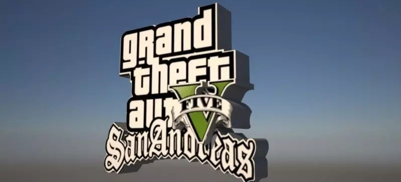 GTA SAN ANDREAS LOGO 3D Free low-poly 3D model