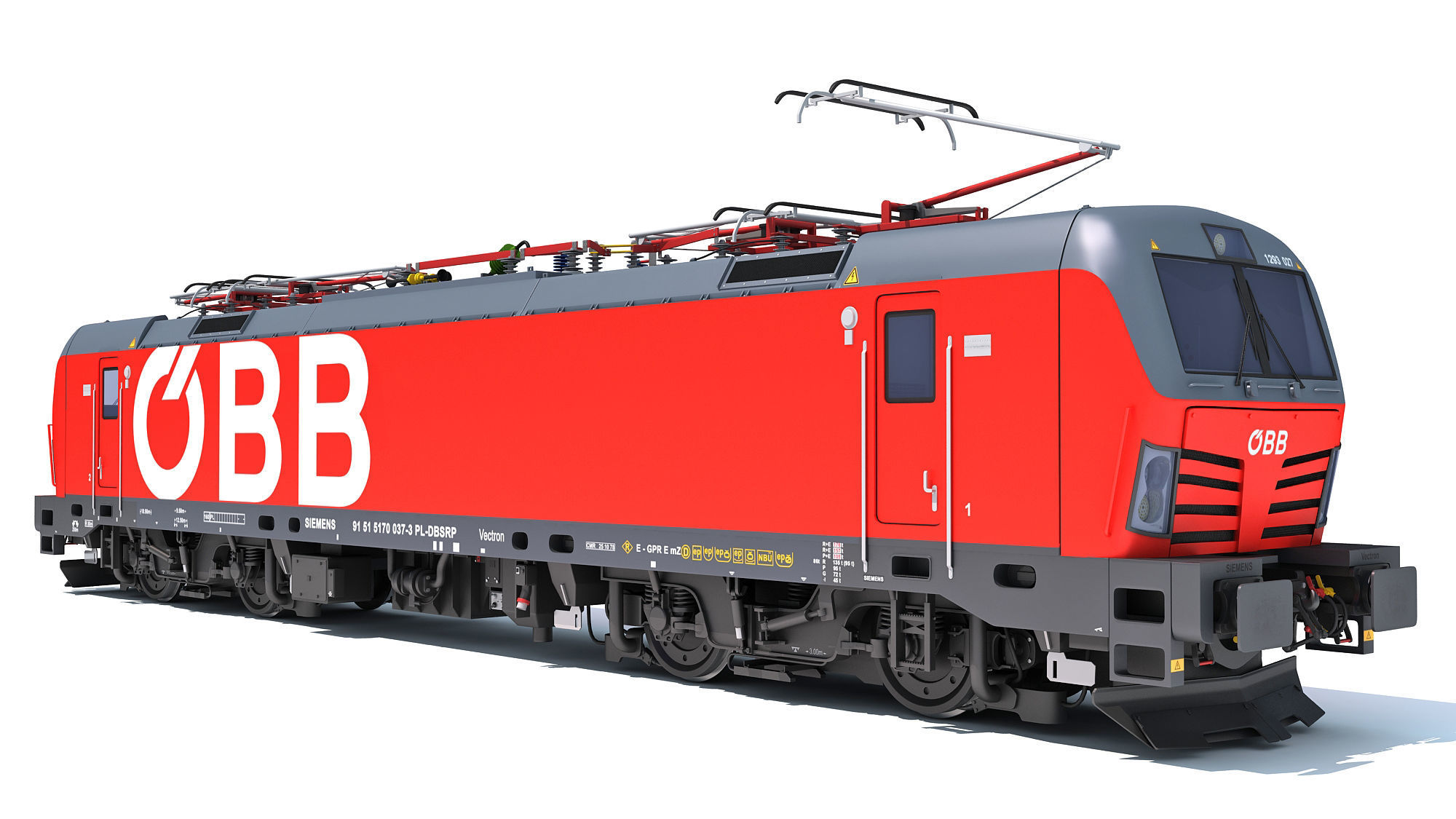 Siemens Vectron Locomotive Austrian Railways 3D model_6