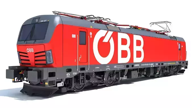 Siemens Vectron Locomotive Austrian Railways 3D model