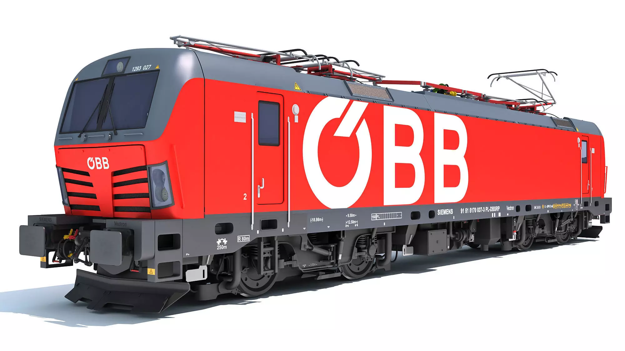 Siemens Vectron Locomotive Austrian Railways 3D model_0