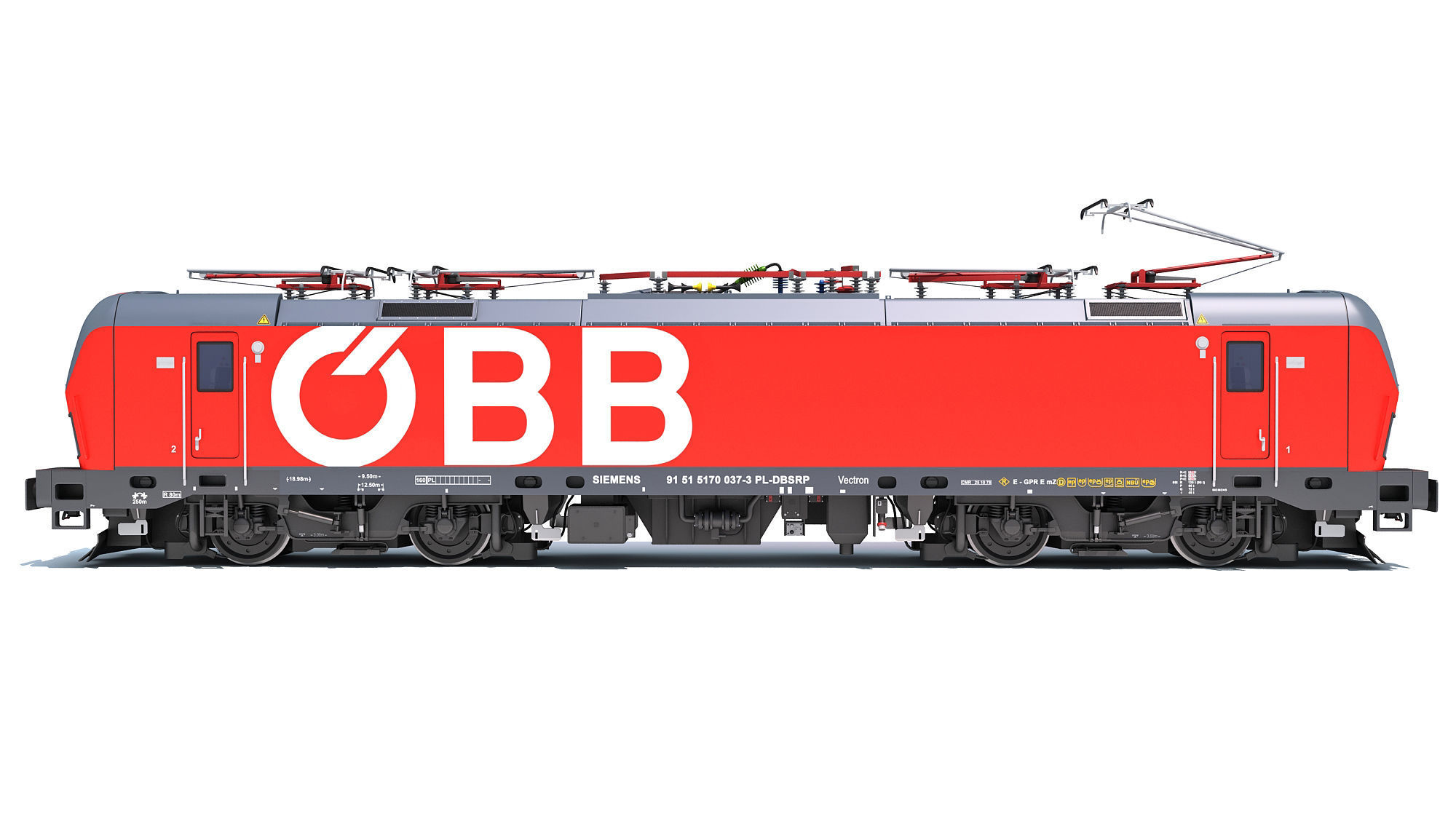 Siemens Vectron Locomotive Austrian Railways 3D model_5