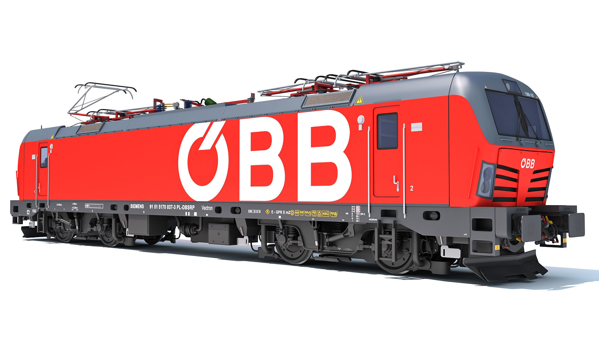 Siemens Vectron Locomotive Austrian Railways 3D model_3
