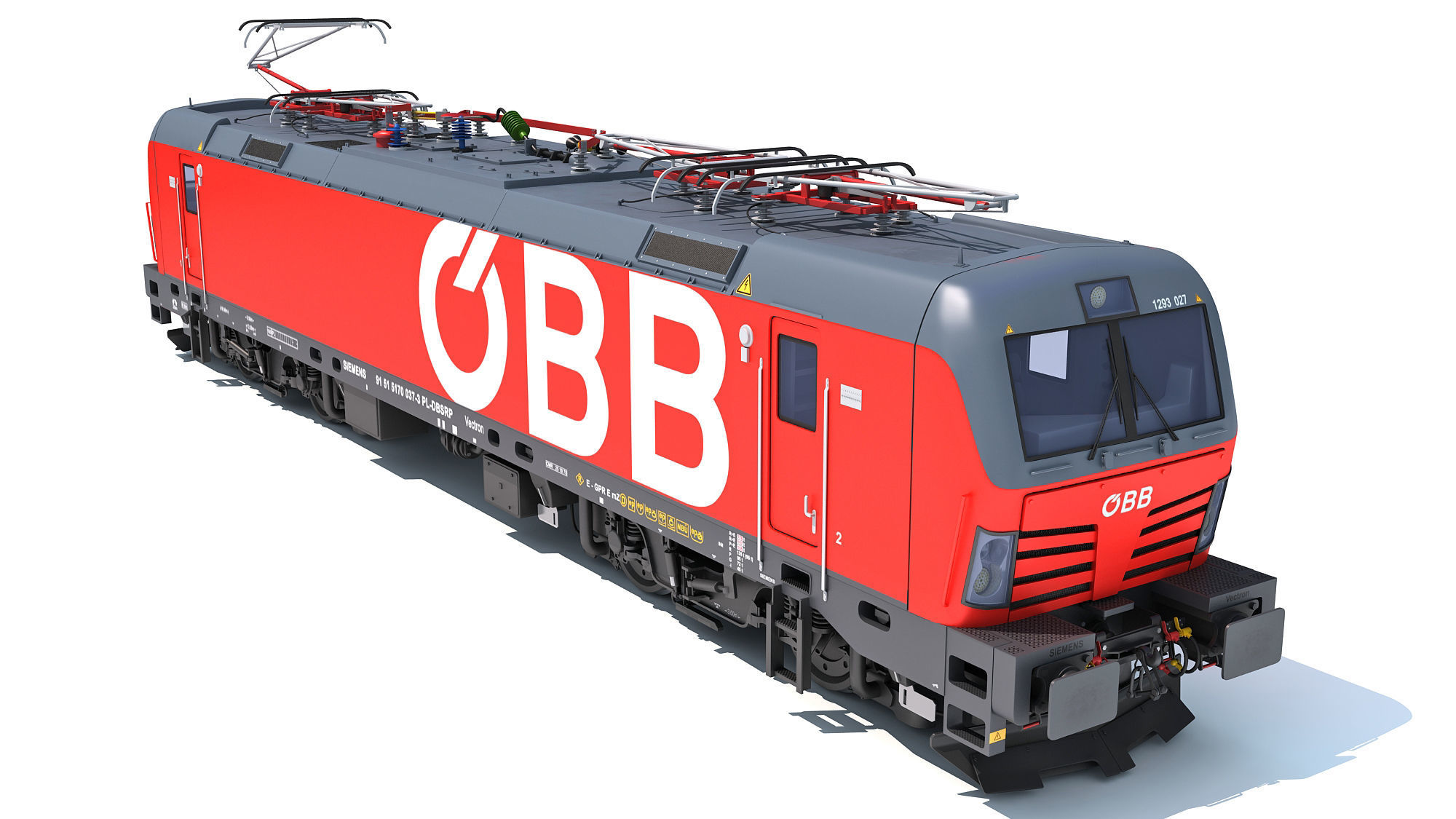 Siemens Vectron Locomotive Austrian Railways 3D model_4