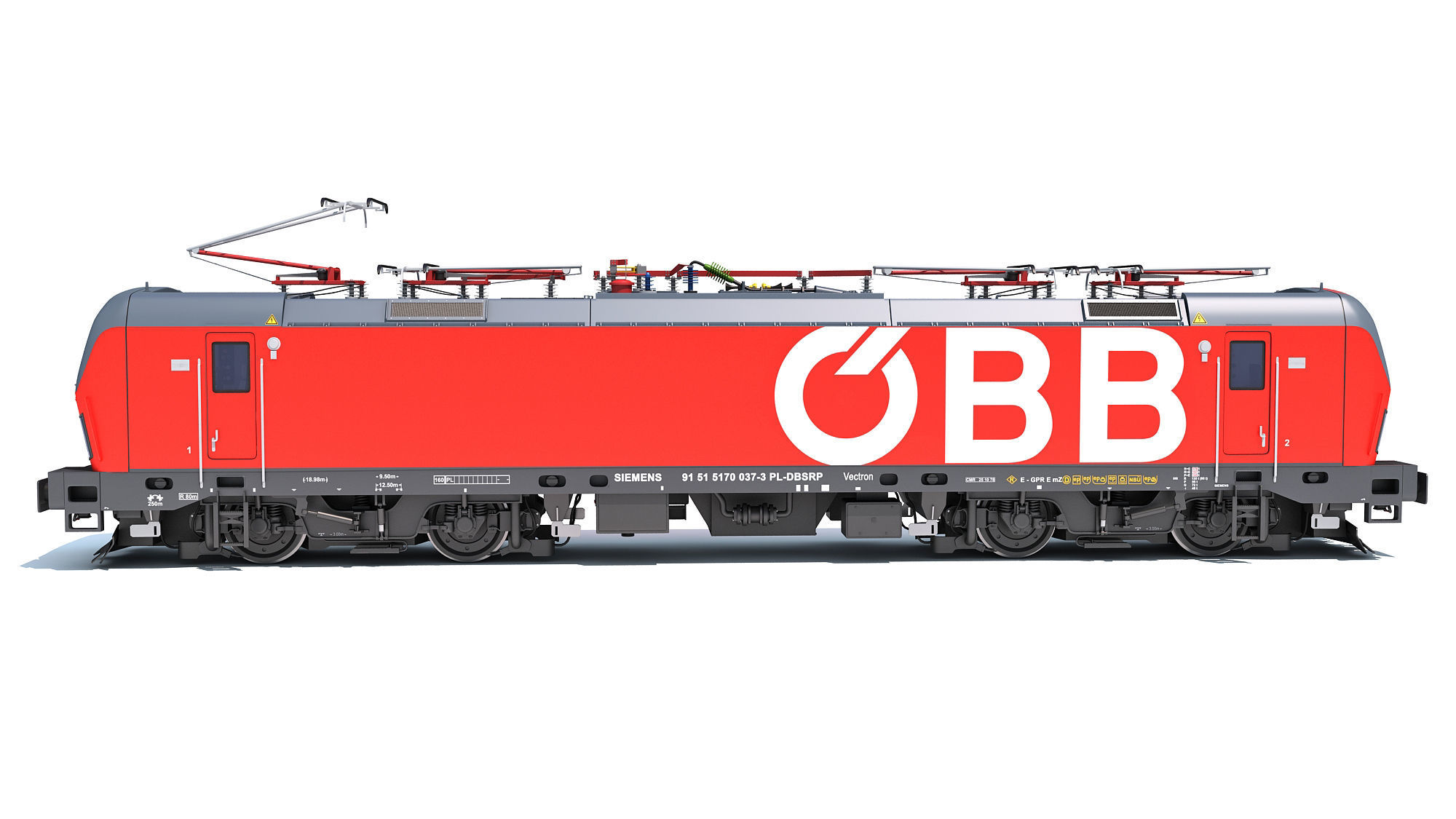 Siemens Vectron Locomotive Austrian Railways 3D model_2