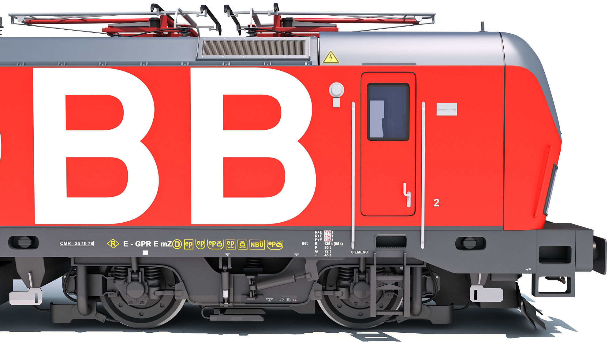 Siemens Vectron Locomotive Austrian Railways 3D model_14