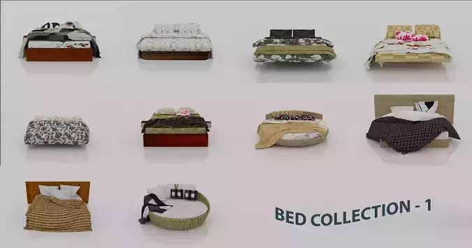 BED COLLECTION 1 with floral pattern