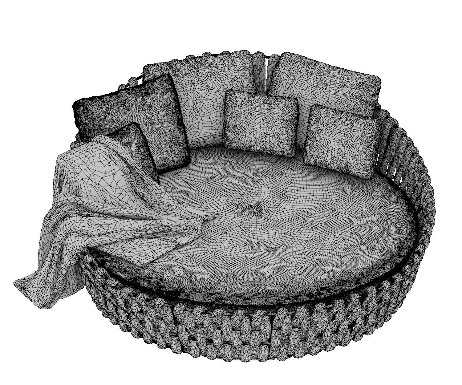 BED COLLECTION 1 with floral pattern 3D model_22