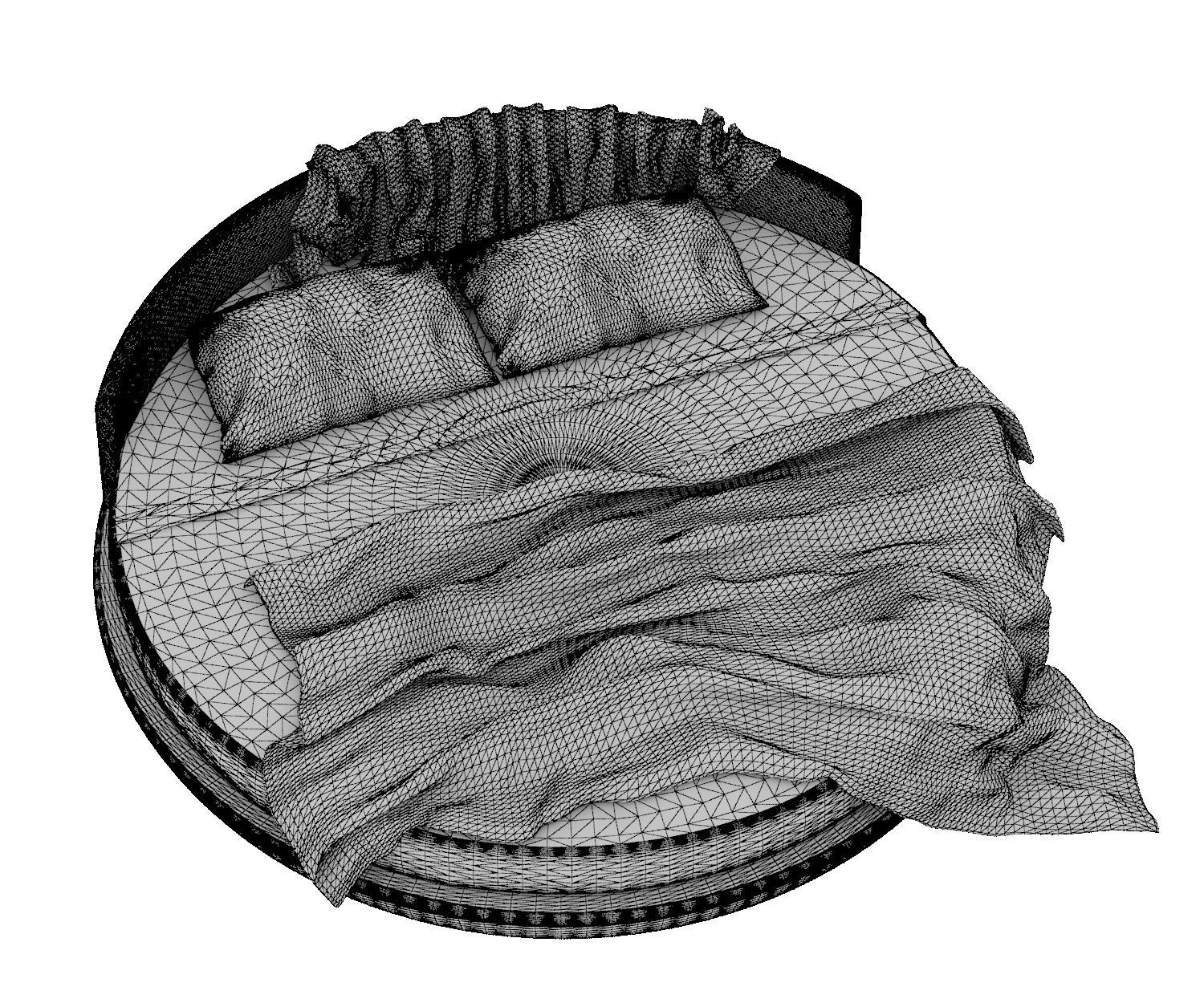 BED COLLECTION 1 with floral pattern 3D model_19