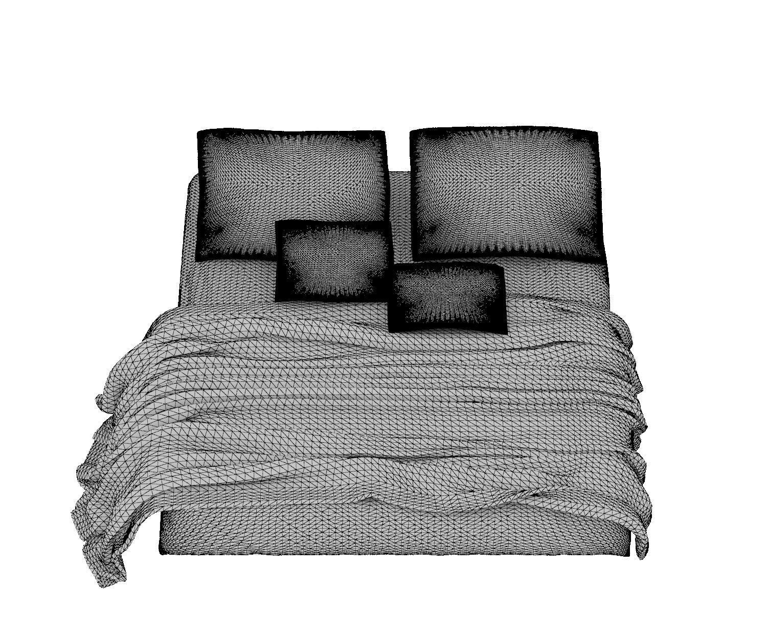 BED COLLECTION 1 with floral pattern 3D model_16
