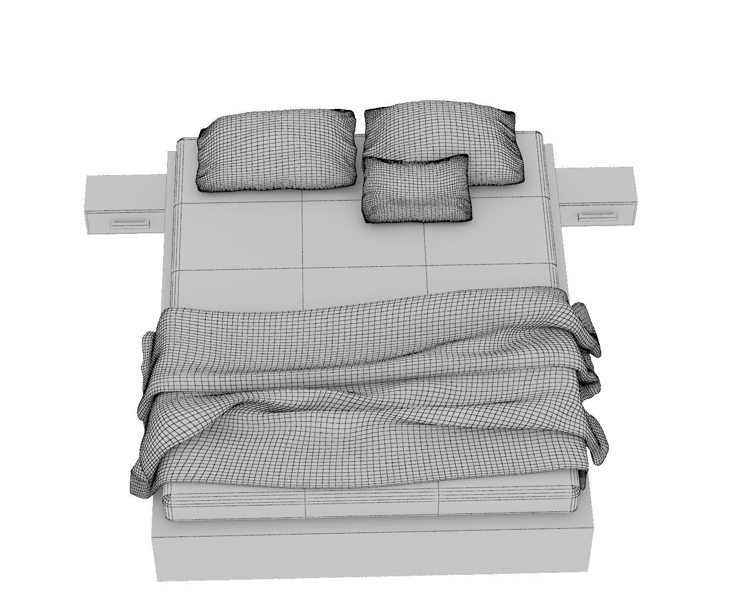 BED COLLECTION 1 with floral pattern 3D model_18