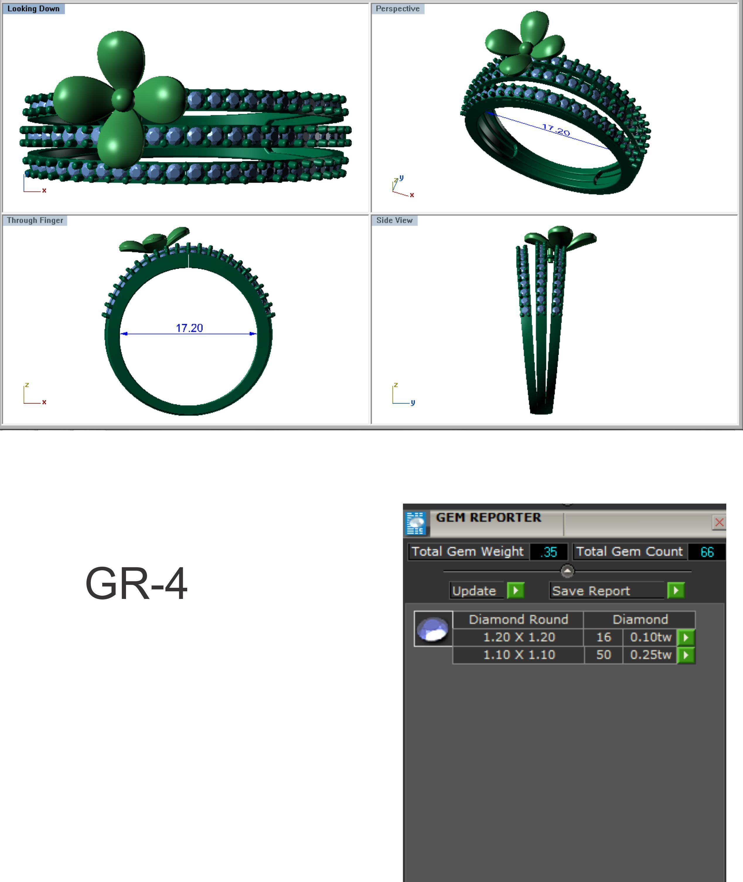Solitaire women ring 3dm render detail 3D print model_9