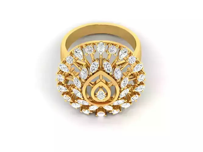 Women cocktail ring 3dm render detail  3D print model