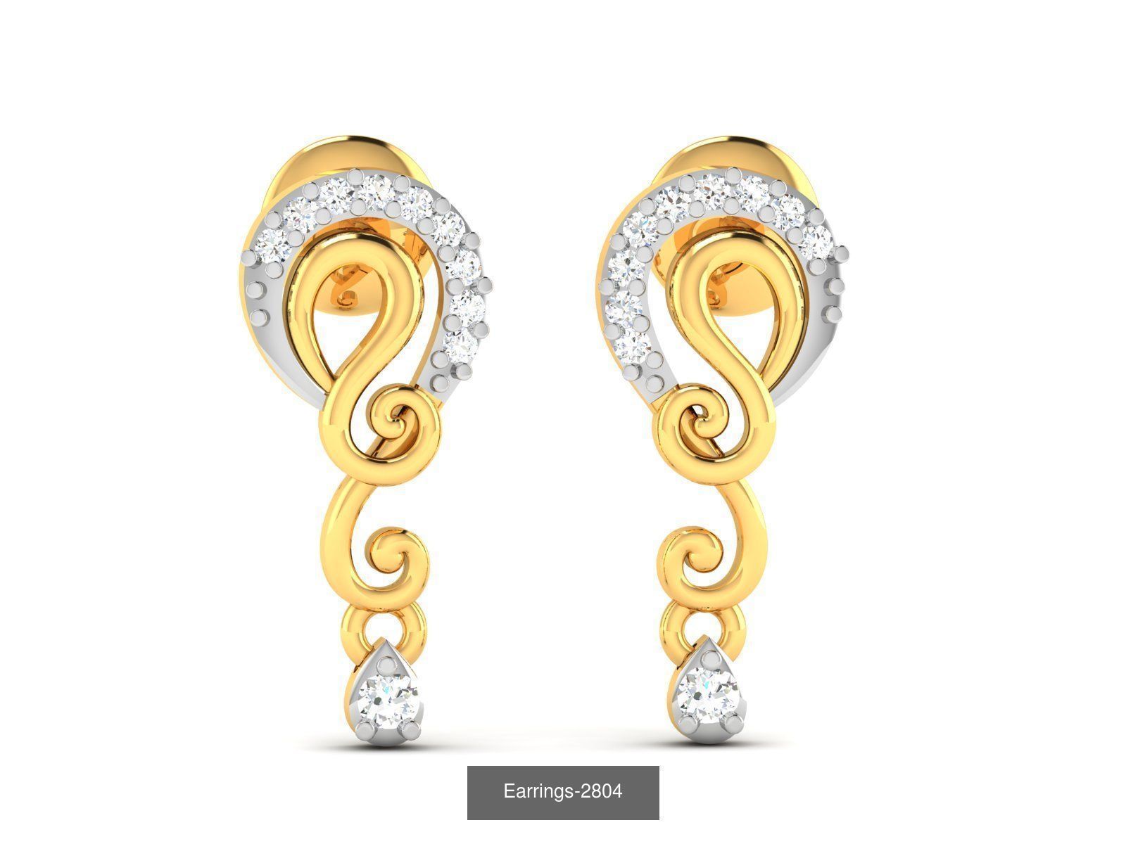 97 LIGHT WT EARRINGS 3D Model Collection_73