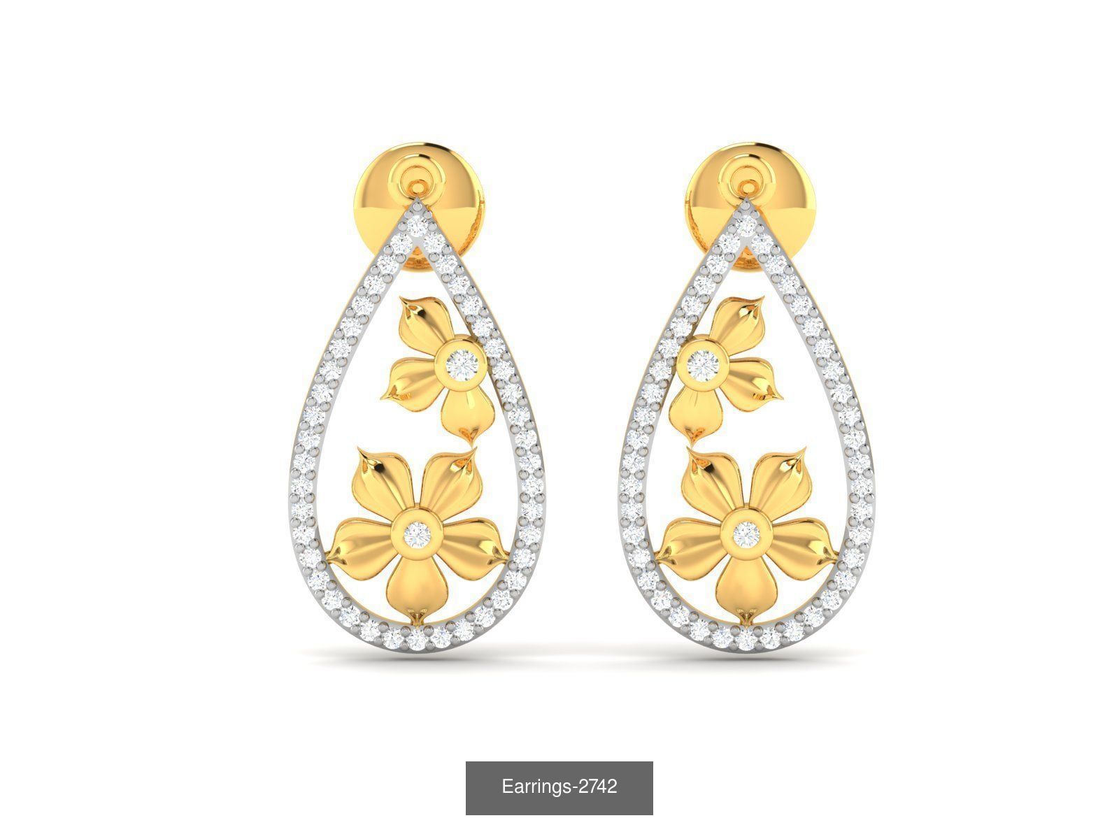 97 LIGHT WT EARRINGS 3D Model Collection_97