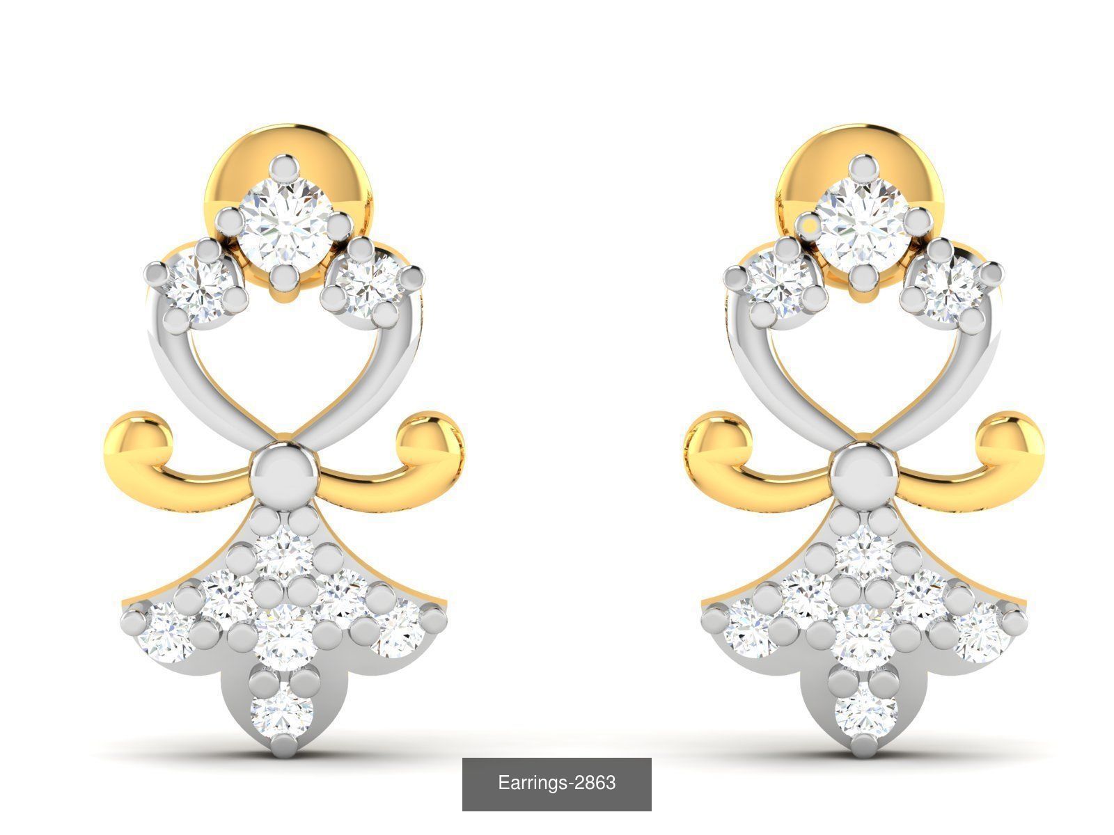 97 LIGHT WT EARRINGS 3D Model Collection_30