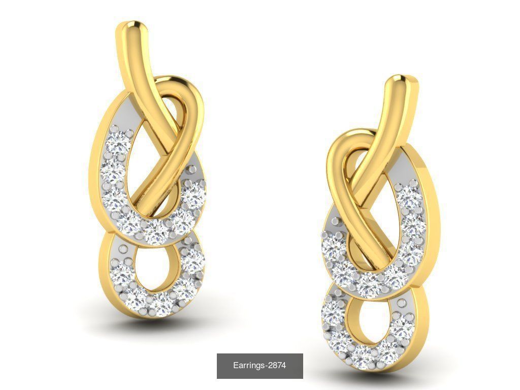 97 LIGHT WT EARRINGS 3D Model Collection_19