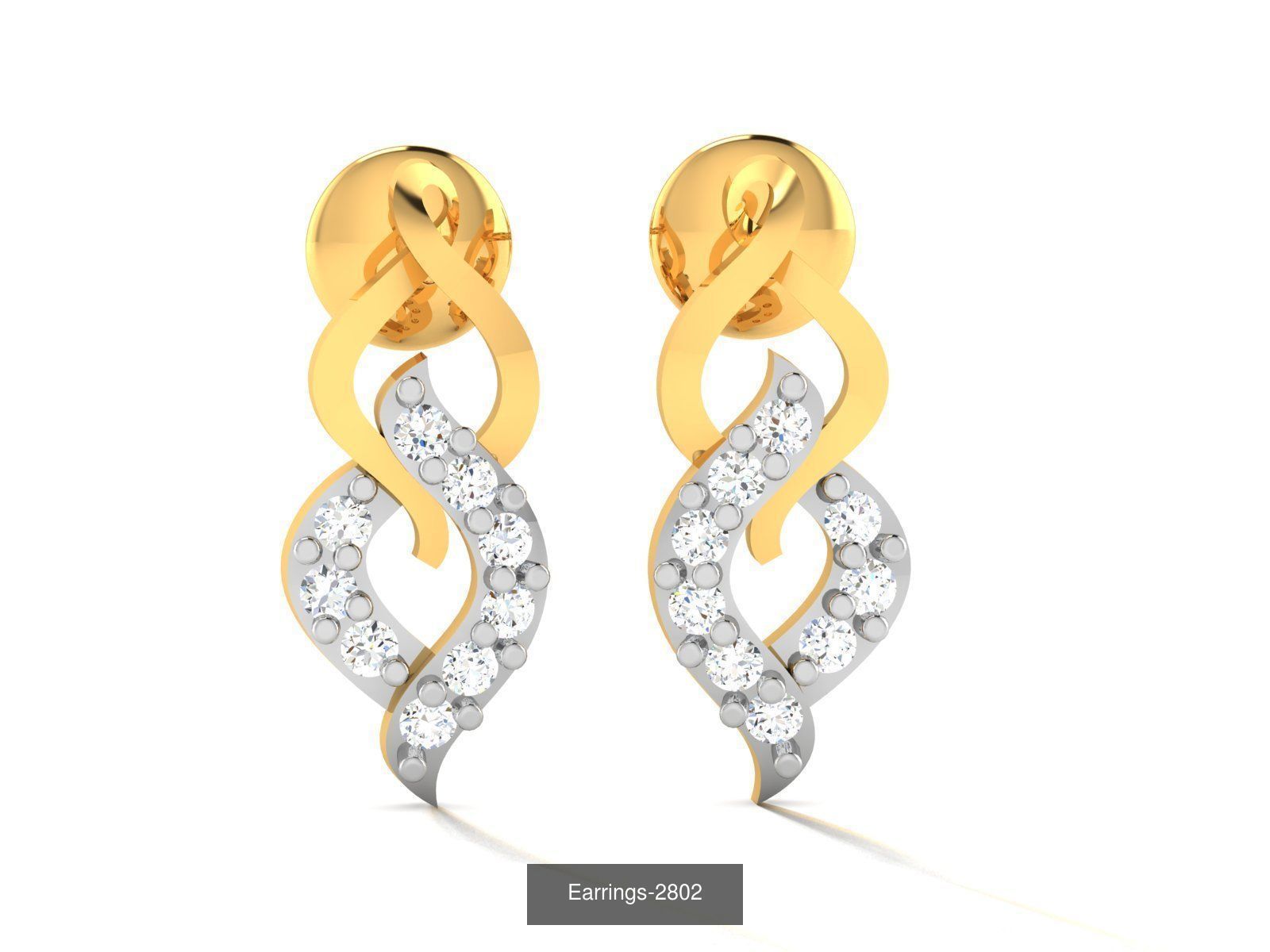 97 LIGHT WT EARRINGS 3D Model Collection_75