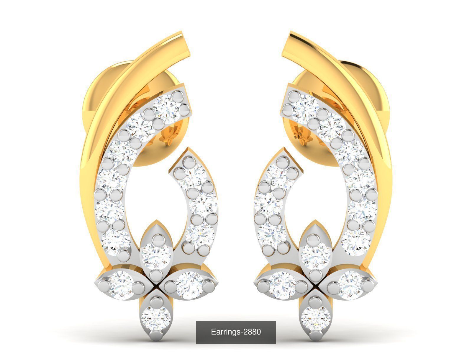 97 LIGHT WT EARRINGS 3D Model Collection_13