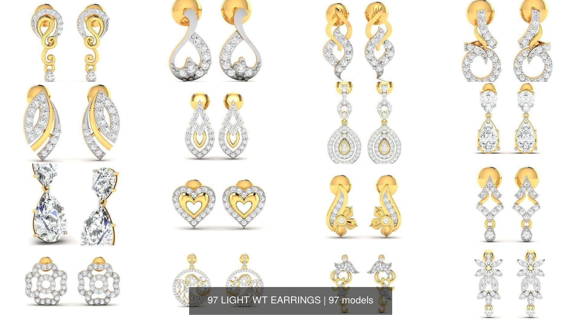 97 LIGHT WT EARRINGS 3D Model Collection_6