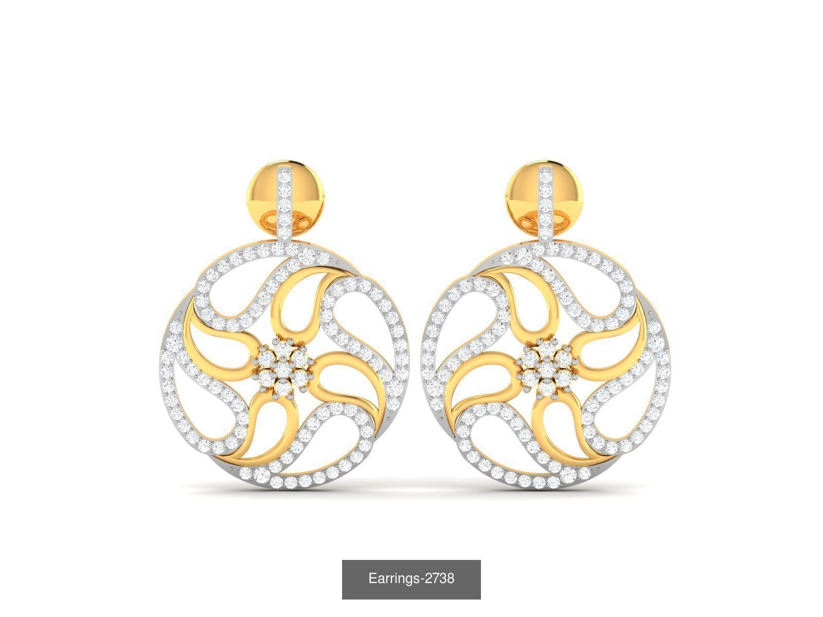 97 LIGHT WT EARRINGS 3D Model Collection_100