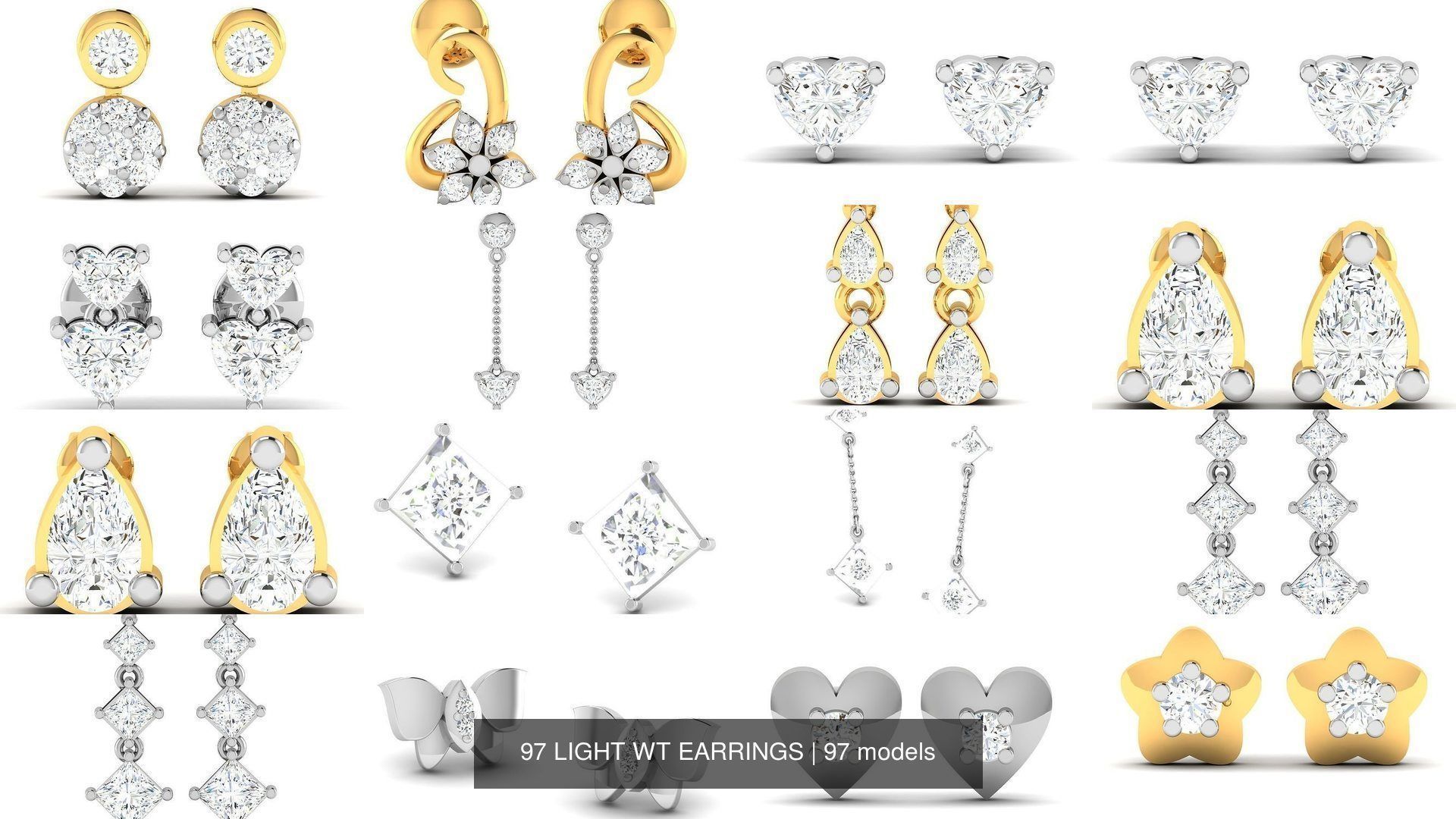 97 LIGHT WT EARRINGS 3D Model Collection_2