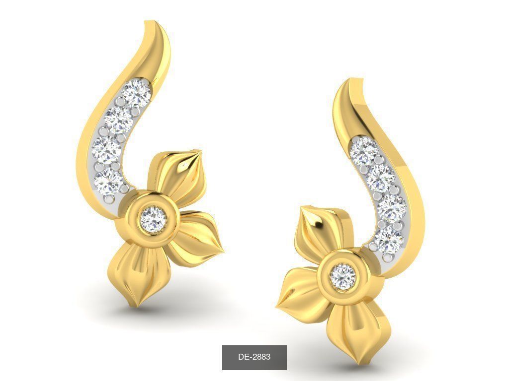 97 LIGHT WT EARRINGS 3D Model Collection_10