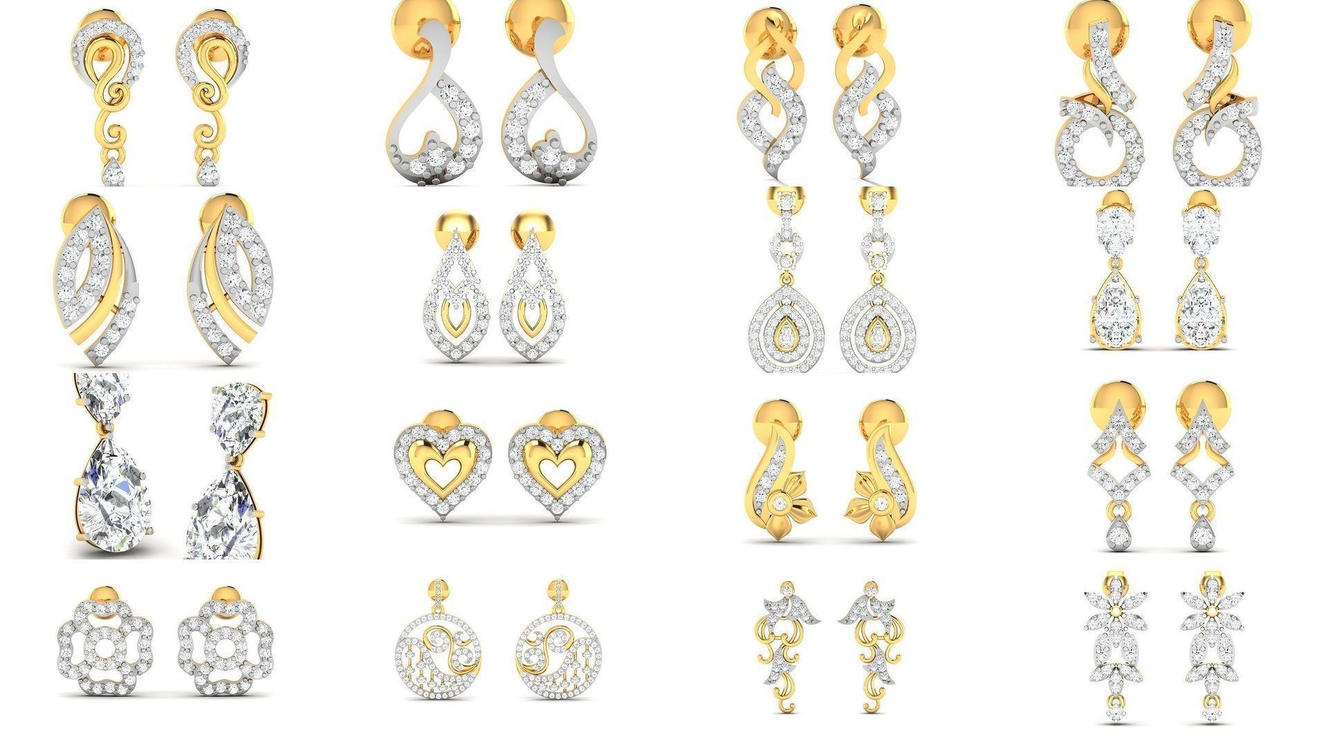 97 LIGHT WT EARRINGS 3D Model Collection_1