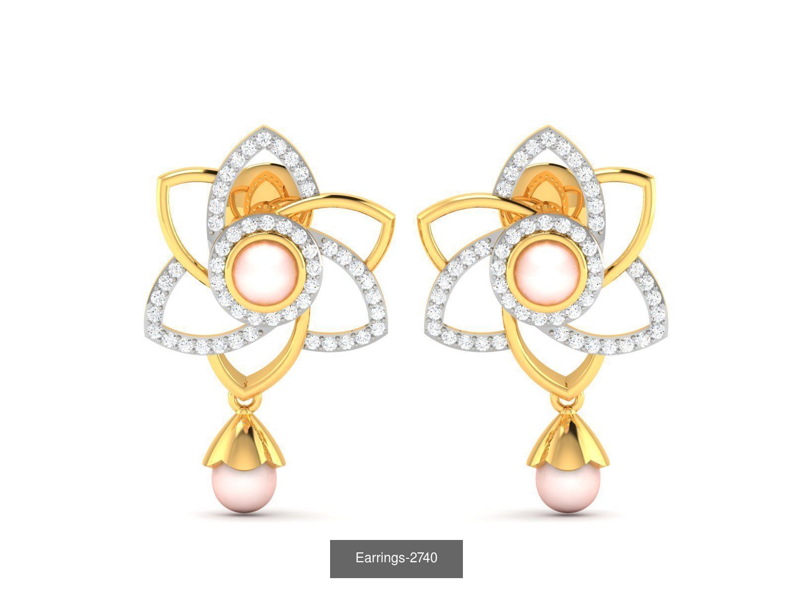 97 LIGHT WT EARRINGS 3D Model Collection_98
