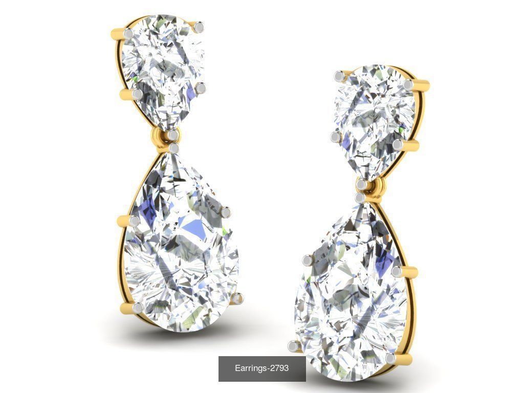 97 LIGHT WT EARRINGS 3D Model Collection_81