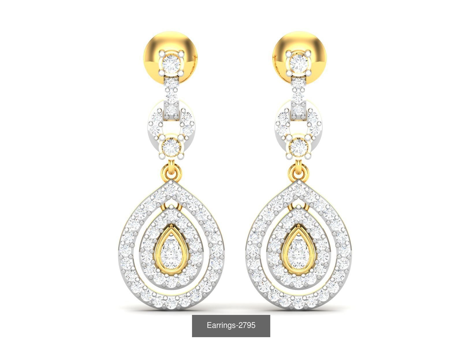 97 LIGHT WT EARRINGS 3D Model Collection_79