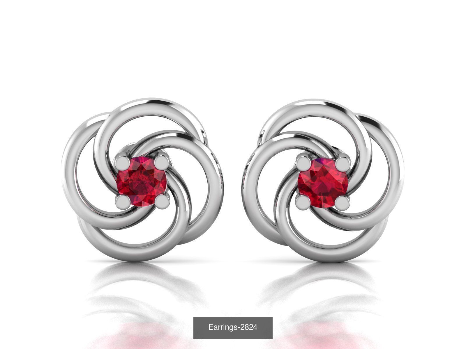 97 LIGHT WT EARRINGS 3D Model Collection_60