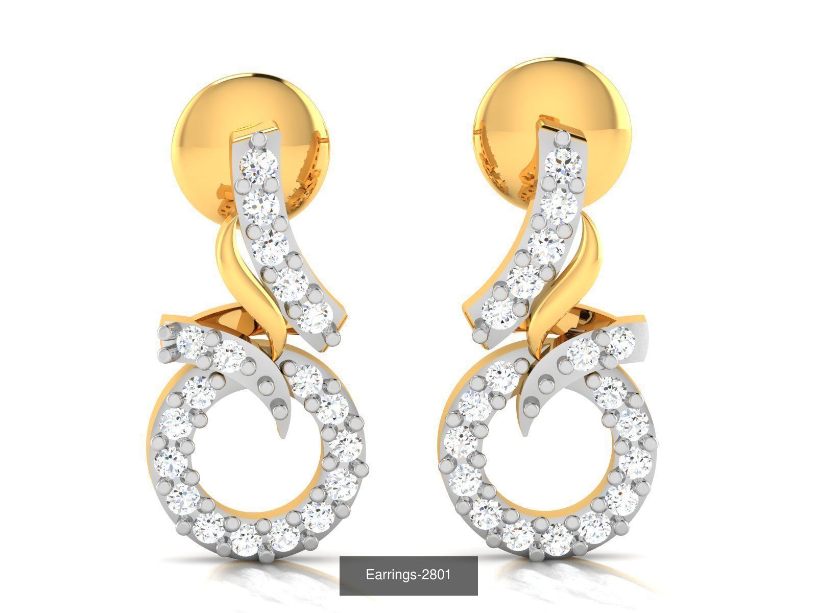 97 LIGHT WT EARRINGS 3D Model Collection_76