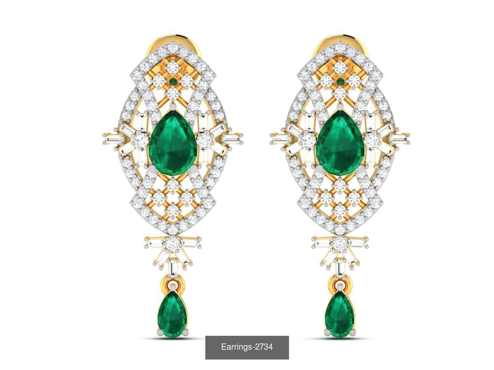 97 LIGHT WT EARRINGS 3D Model Collection_103