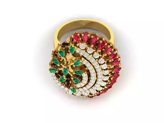 Women cocktail ring 3dm render detail  3D print model