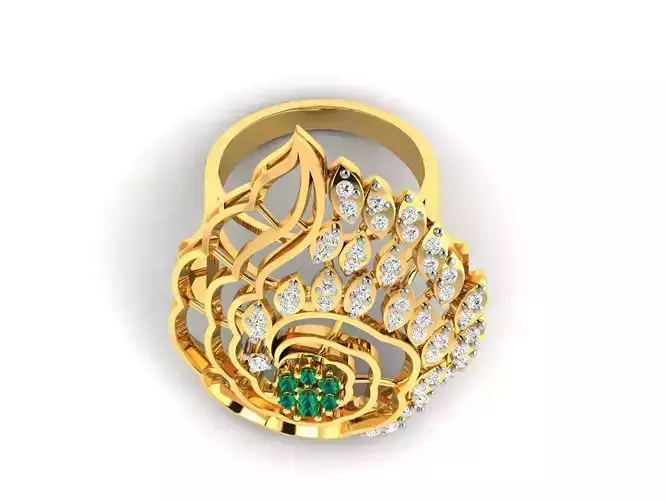 Women cocktail ring 3dm render detail  3D print model