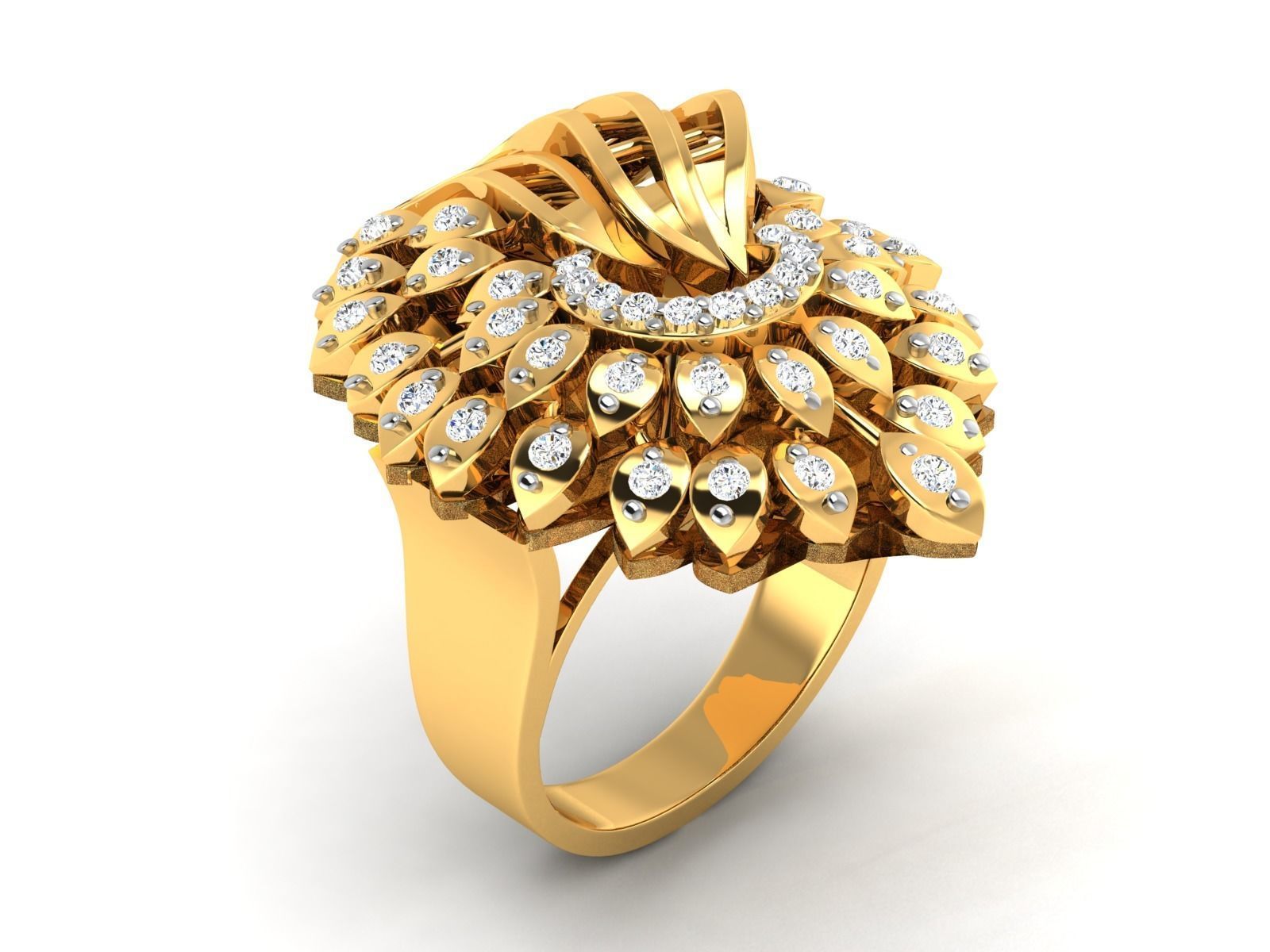 Women cocktail ring 3dm render detail 3D print model_3