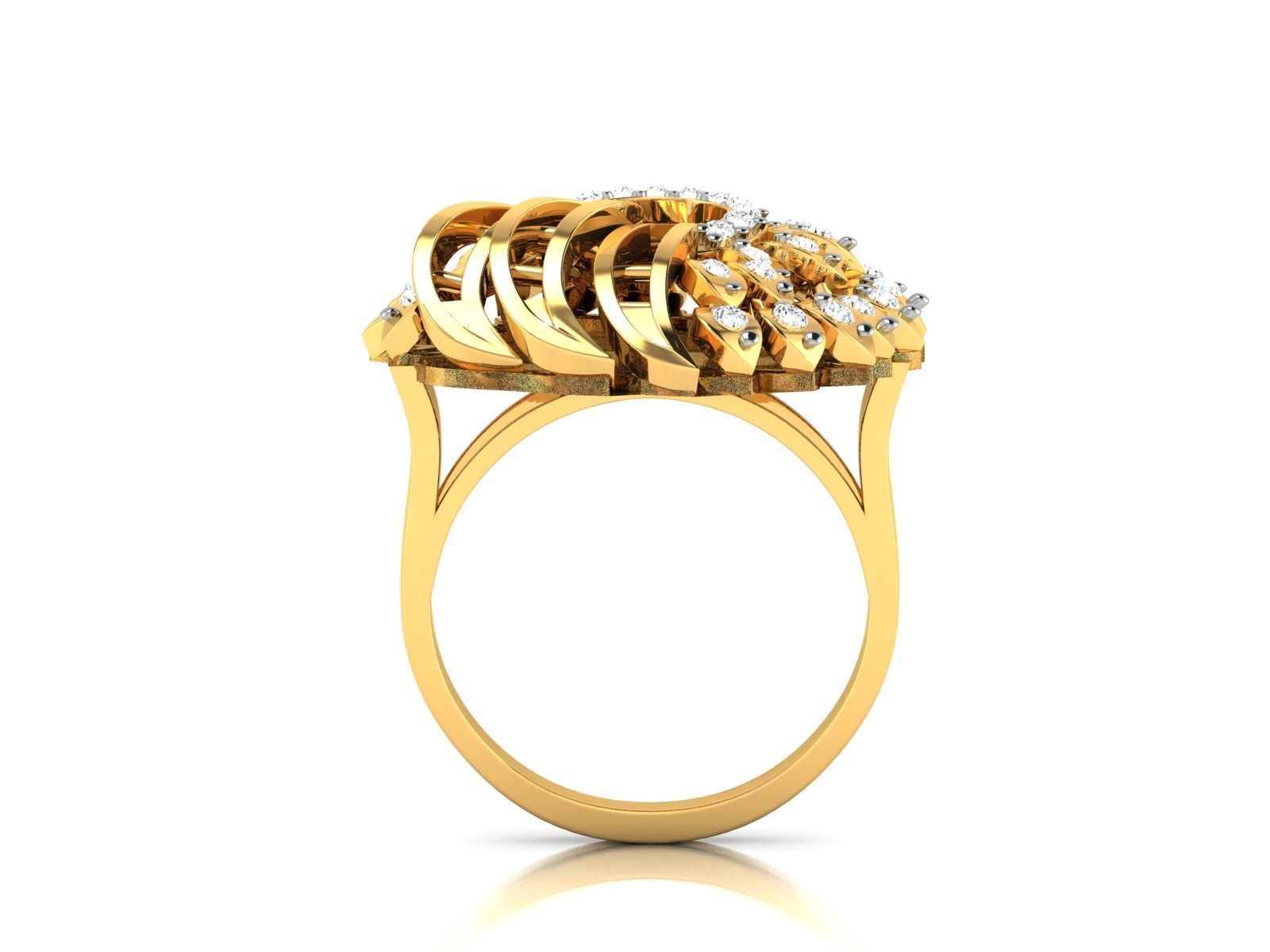 Women cocktail ring 3dm render detail 3D print model_5