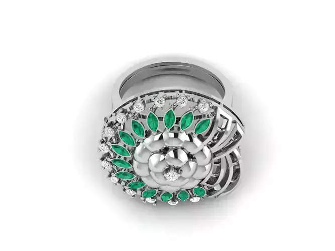 Women cocktail ring 3dm render detail  3D print model