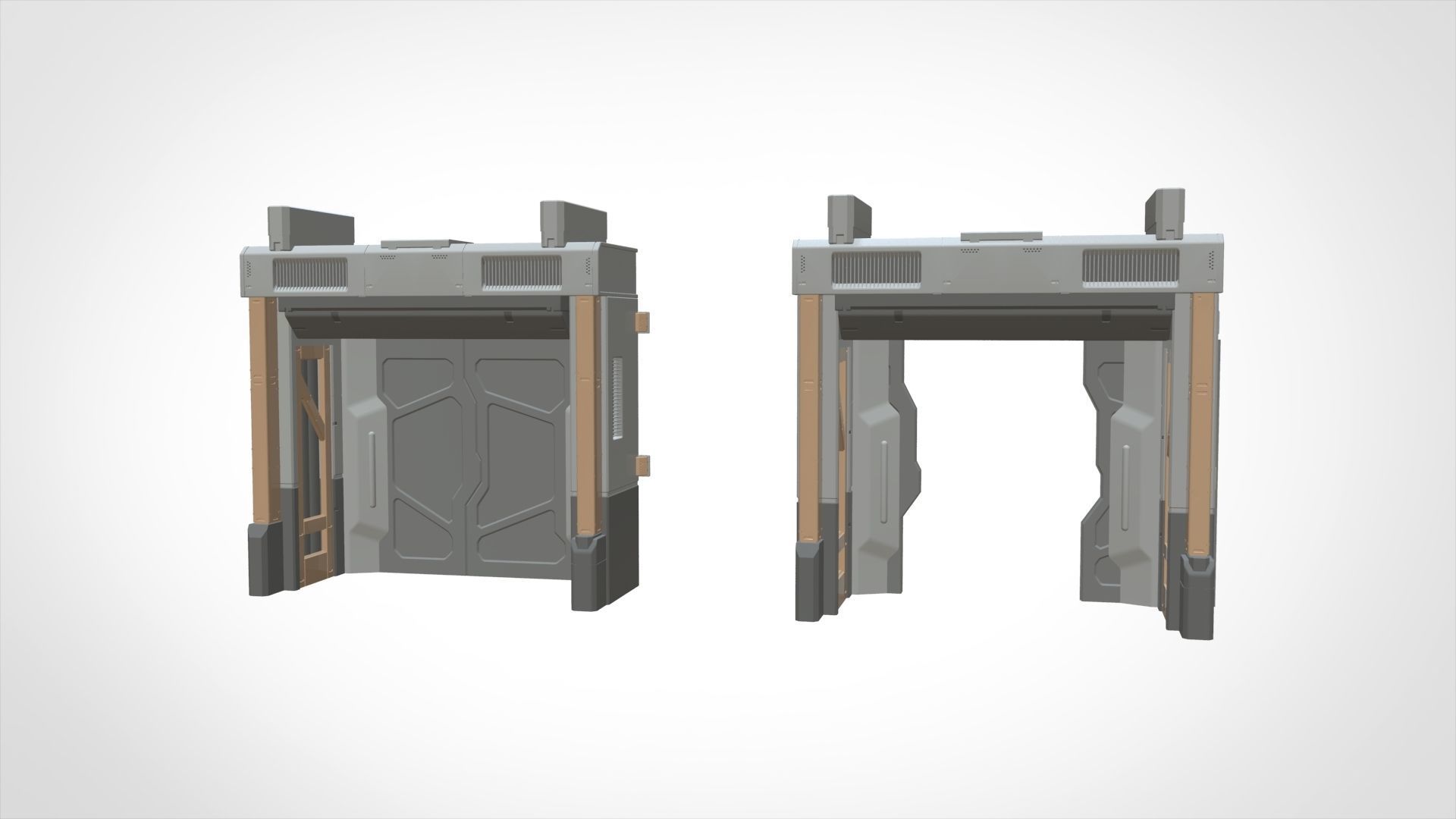 sci fi door 23 3D model_2