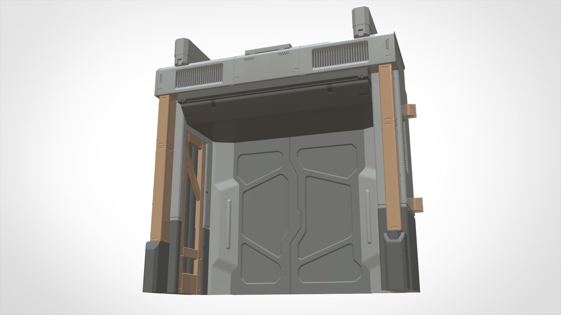 sci fi door 23 3D model_6