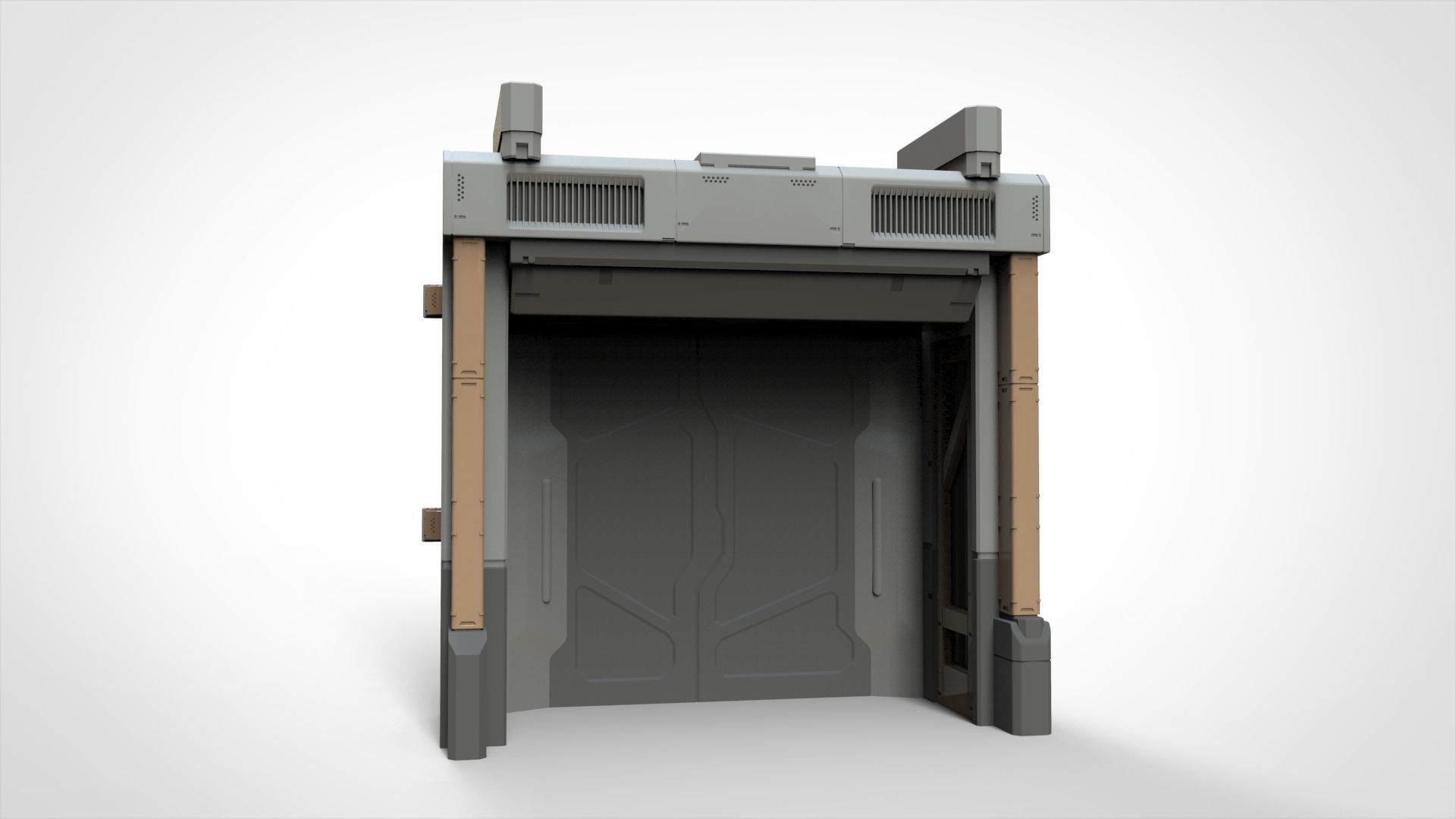 sci fi door 23 3D model_4