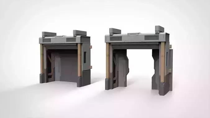 sci fi door 23 3D model