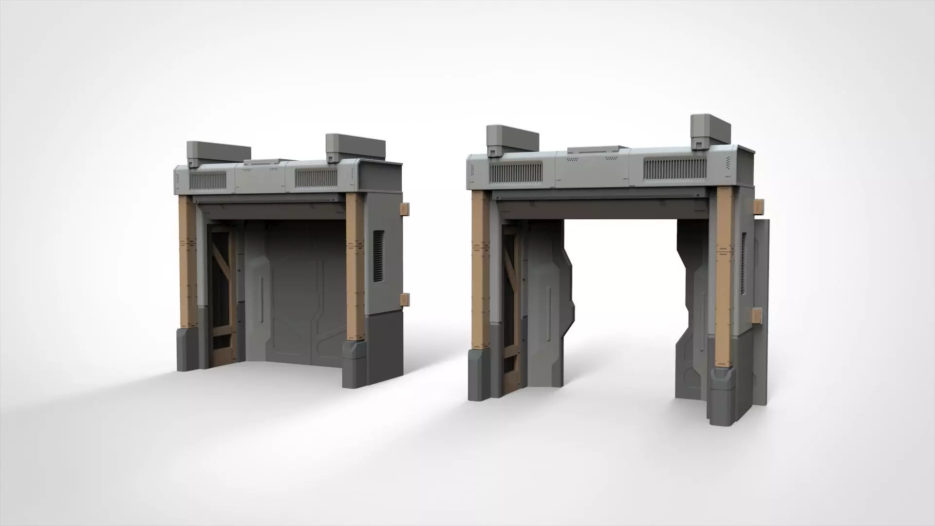 sci fi door 23 3D model_0