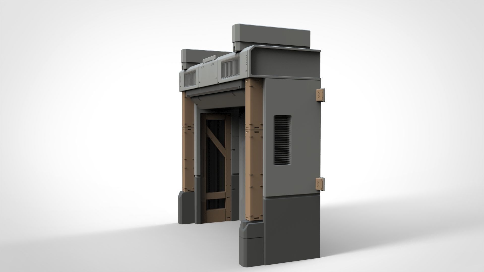 sci fi door 23 3D model_7