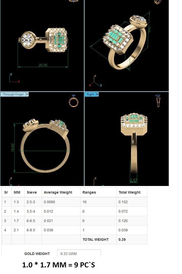 Women ring 3dm render detail  3D print model_1