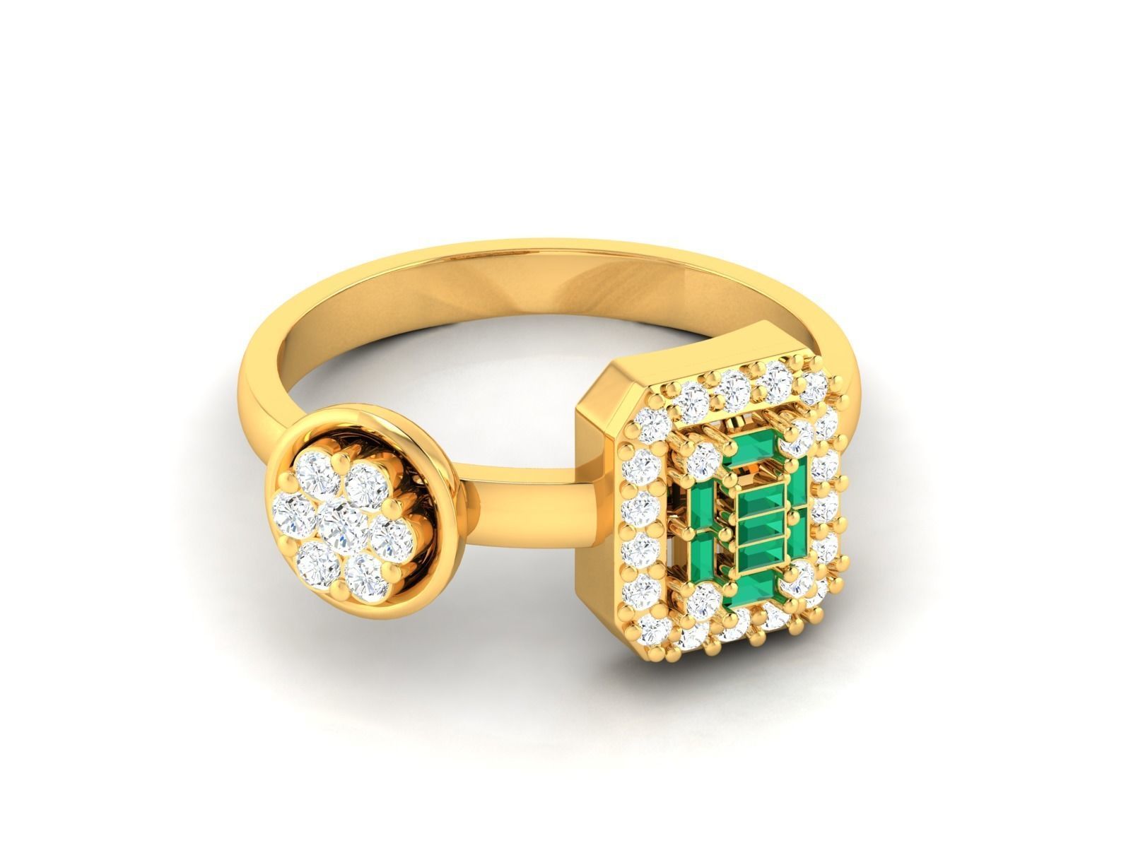 Women ring 3dm render detail  3D print model_8