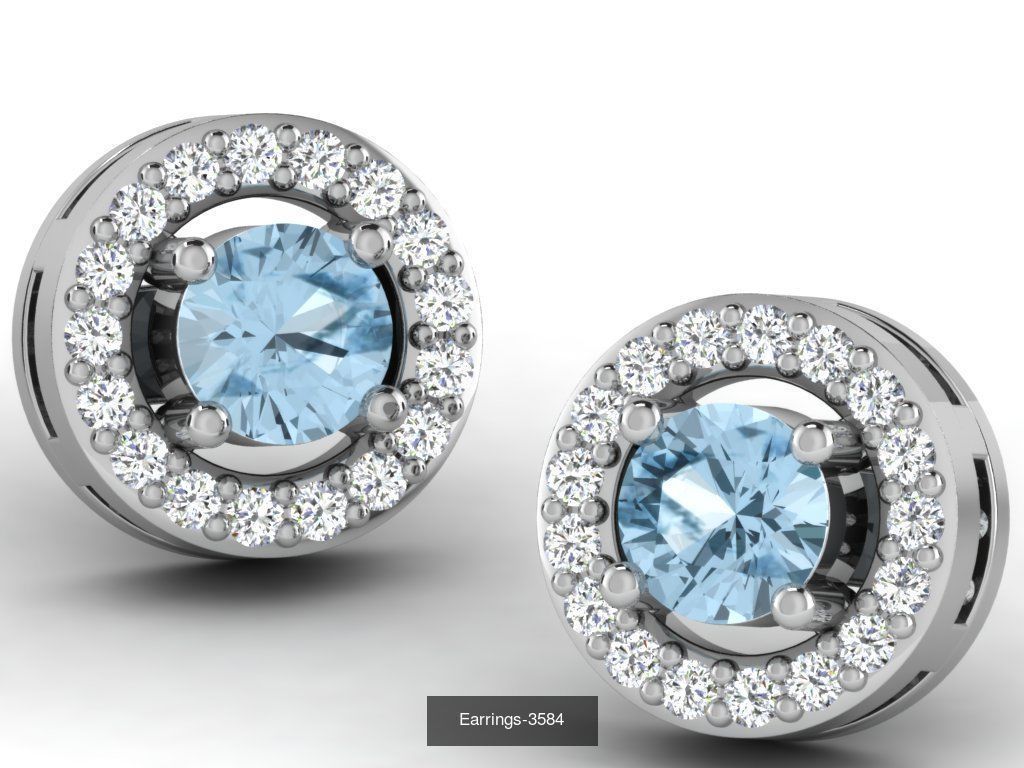 100 LIGHT WT EARRINGS  3D Model Collection_91