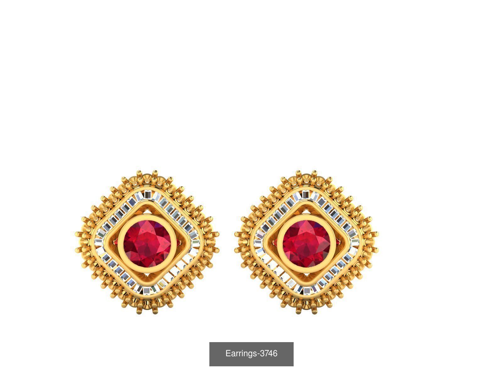 100 LIGHT WT EARRINGS  3D Model Collection_46